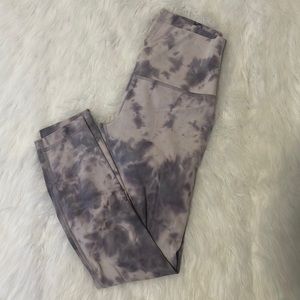 Purple tie dye high rise align leggings - 23”